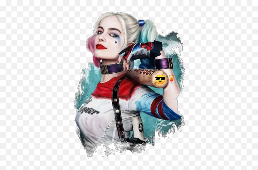 Harley Quinn Stickers For Whatsapp - Margot Robbie Suicide Squad Emoji,Harley Quinn Emoji