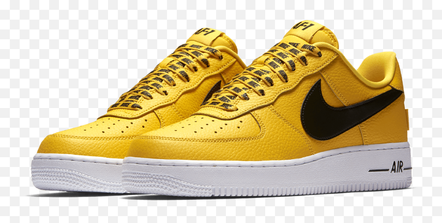 Nike Air Force 1 Yellow And Black - Yellow And Black Air Force 1 Emoji,Air Force Emoji