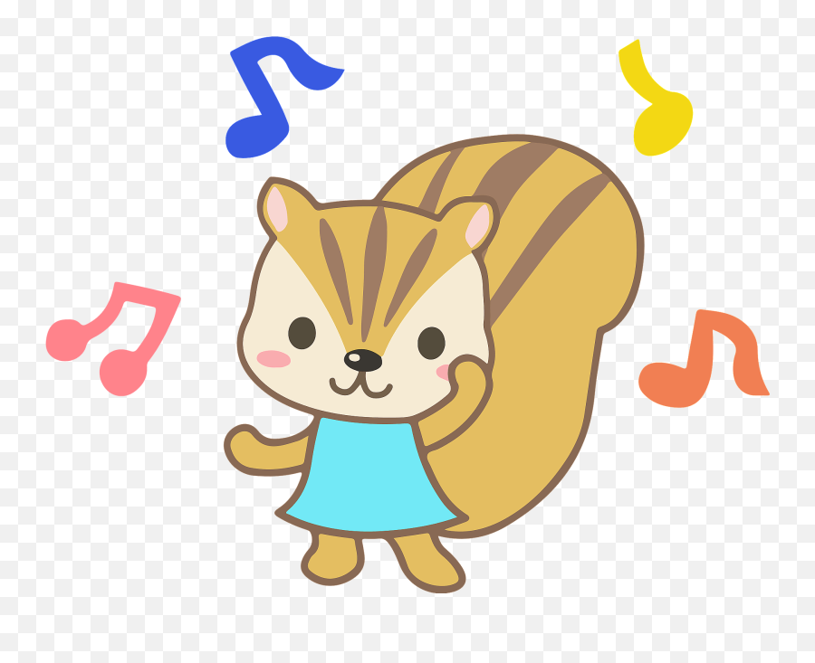 Squirrel Dancing To The Music Clipart Emoji,Squirrel Emoticon