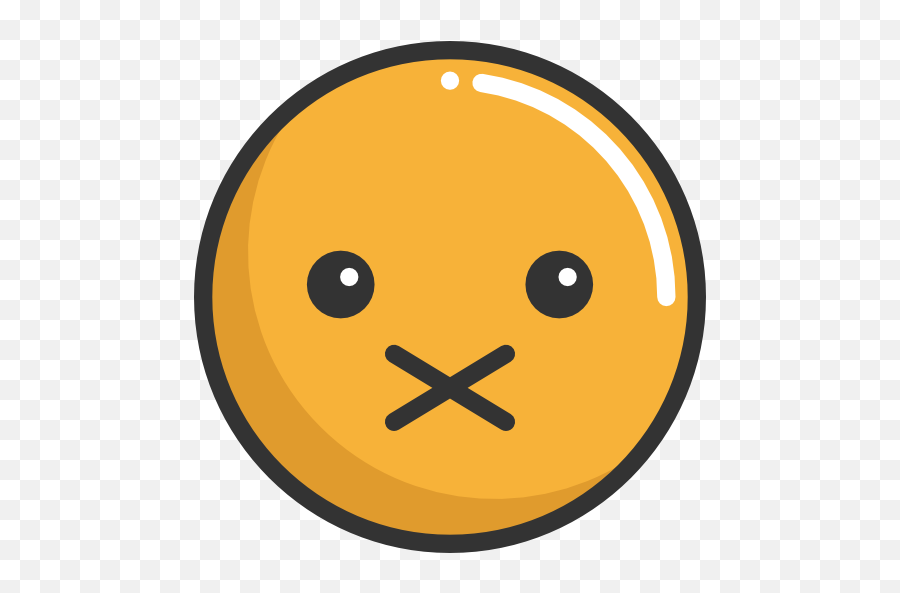 Muted Emoticons Emoji Feelings Smileys Icon - Mute Emoji Transparent Background,Mute Emoji