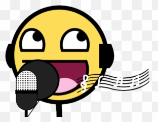 Singing Smiley Face 14 - Awesome Face Emoji,Singing Emoji