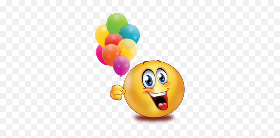 Happy With Balloons Emoji - Scared Emoji Transparent Background,Facebook Emoticons Codes