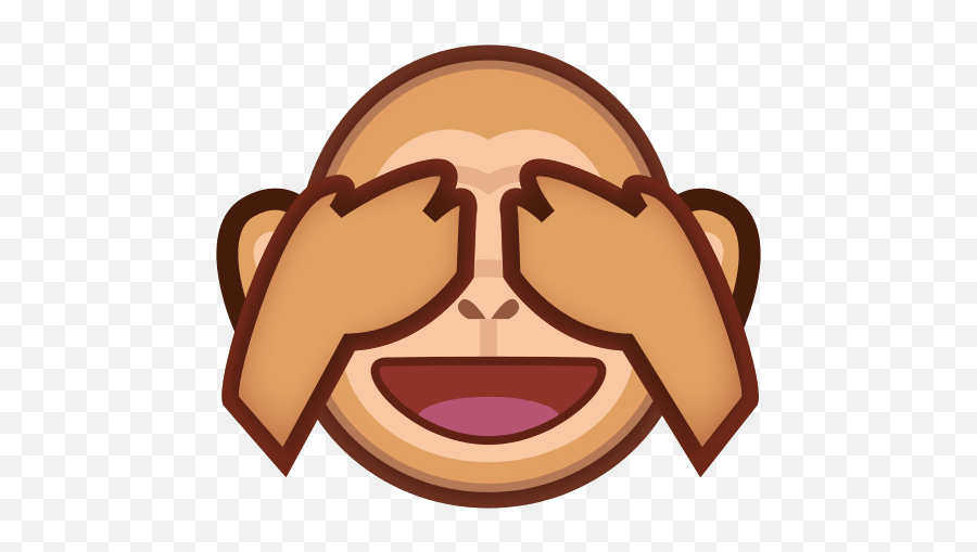 See - Out Of Sight Out Of Mind Cartoon Emoji,Monkey Emoji