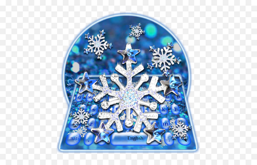 Blue Diamond Snowflake Keyboard - Clip Art Emoji,Snowflake Emojis