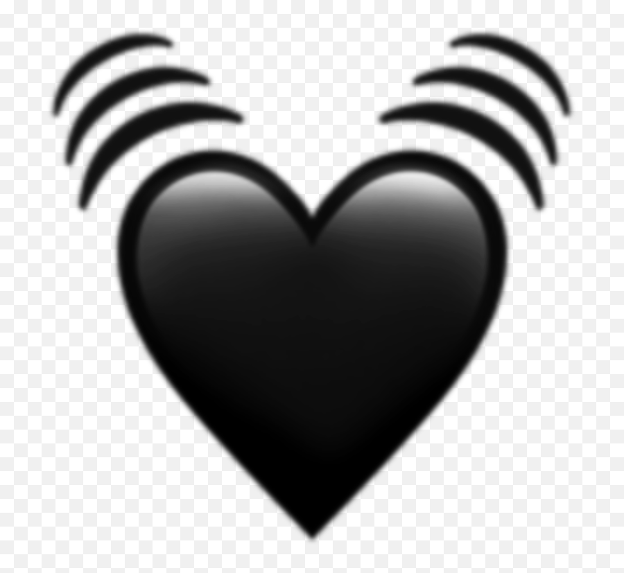 My Black Heart Edit Black Blackheart - Heart Emoji,Wifi Emoji