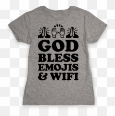 God Bless Emojis Wifi T - Tshirt For Birthday Turning 10,Bless Emoji