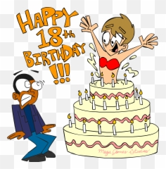 Free Happy 18 Birthday Pictures - Happy Birthday To A Man Cartoons Emoji,Flag Tea Wine Cake Emoji