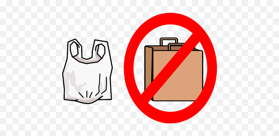 No Paper Bags Allowed - Clipart Plastic Bag Png Emoji,Grocery Bag Emoji