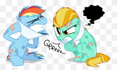 Lightning Clipart Rainbow - Mlp Dash Injured Emoji