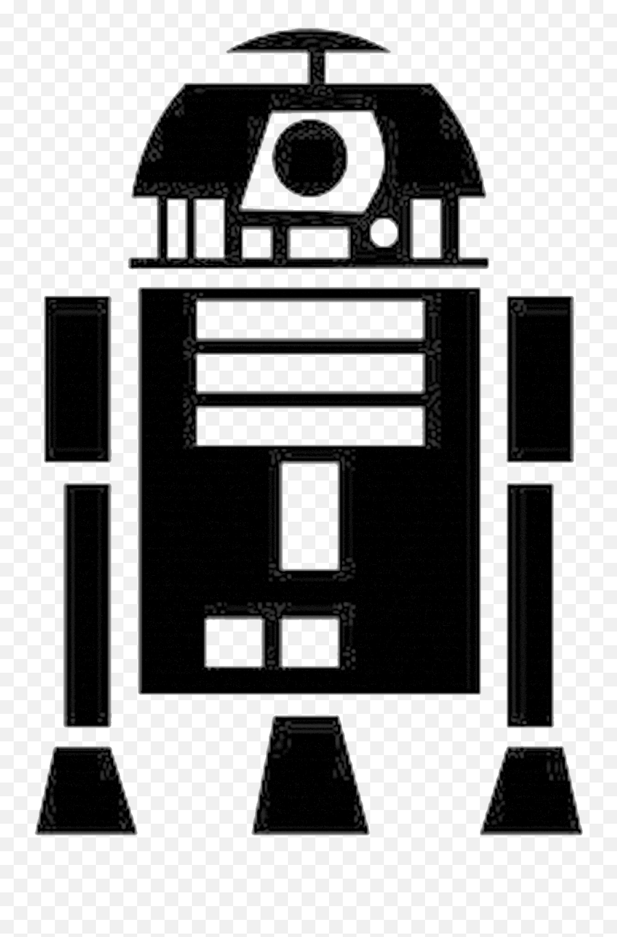 Silhouette Star Wars Clipart Black And - Star Wars R2 D2 Silhouette Emoji,Star Wars Emoji Iphone