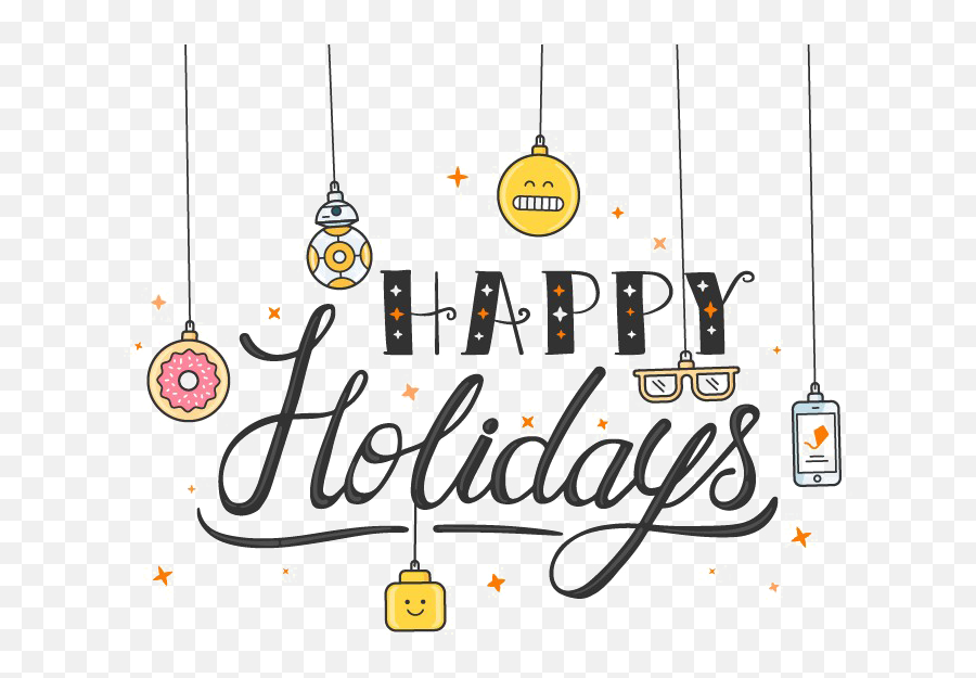 Happy Holidays Silver Transparent Png - Happy Holidays Vector Gif Emoji,Happy Holiday Emoticon