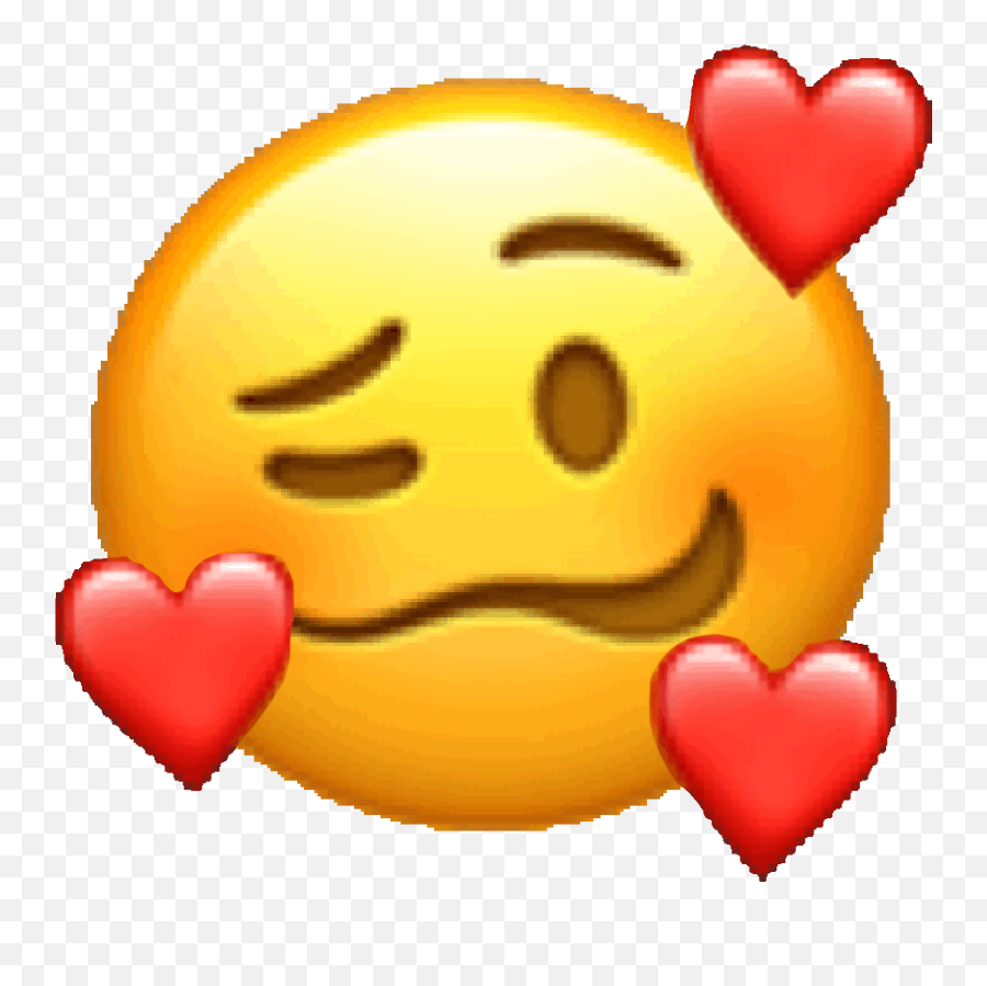 Mixed Woozy In Weird Sticker - Emoji Heart Face Png,Weird Emojis