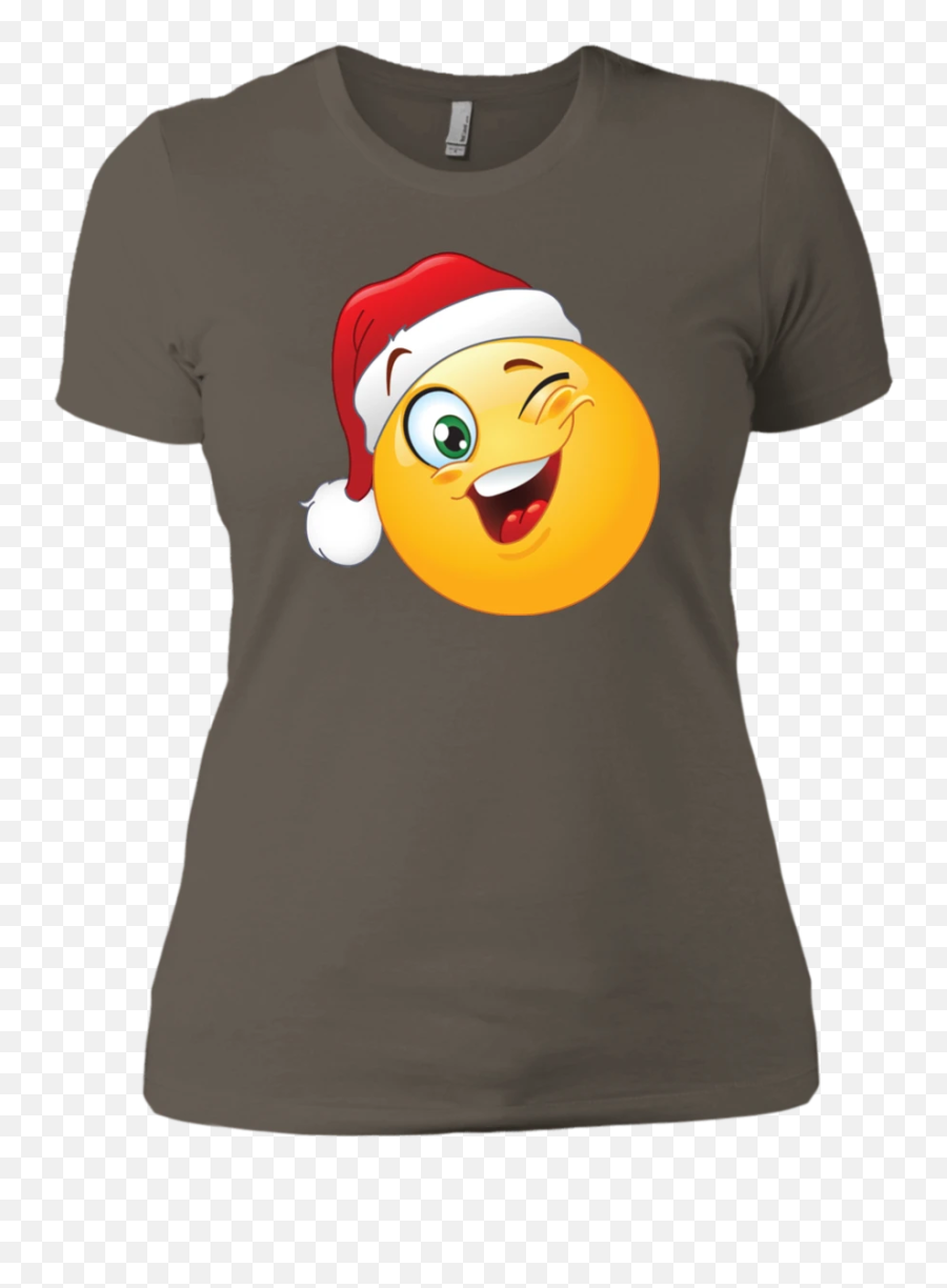 Santa Claus Christmas Emoji T Shirt Nl3900 Next Level Ladies,Christmas Lights Emoji