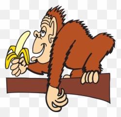 Free monkey eating banana clip art - Clipartix Monkey Eating Banana Emoji