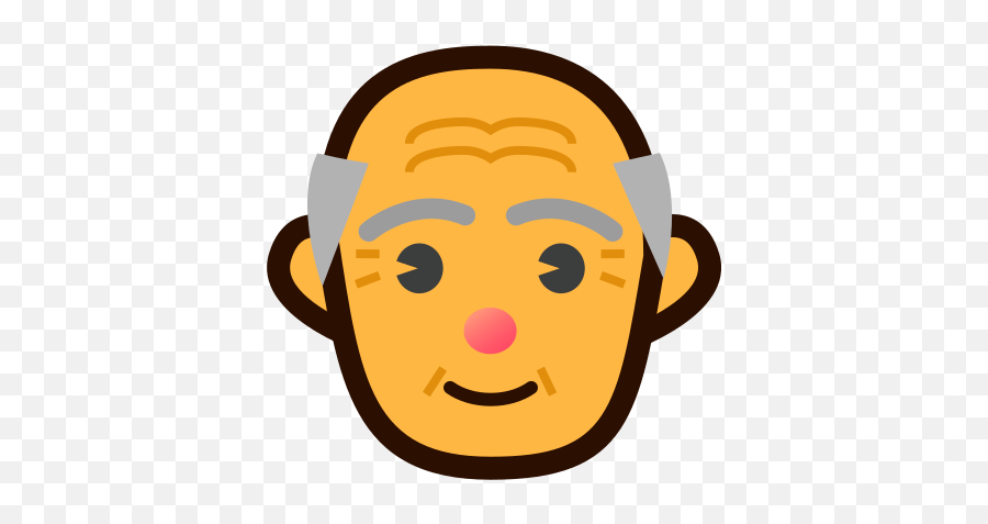 Older Man Emoji For Facebook Email Sms - Elderly Smiley Face Icon,Old Man Emoji