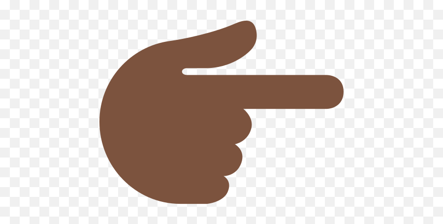 Backhand Index Pointing Right Emoji With Dark Skin Tone - Black Finger Point Emoji,Point Right Emoji