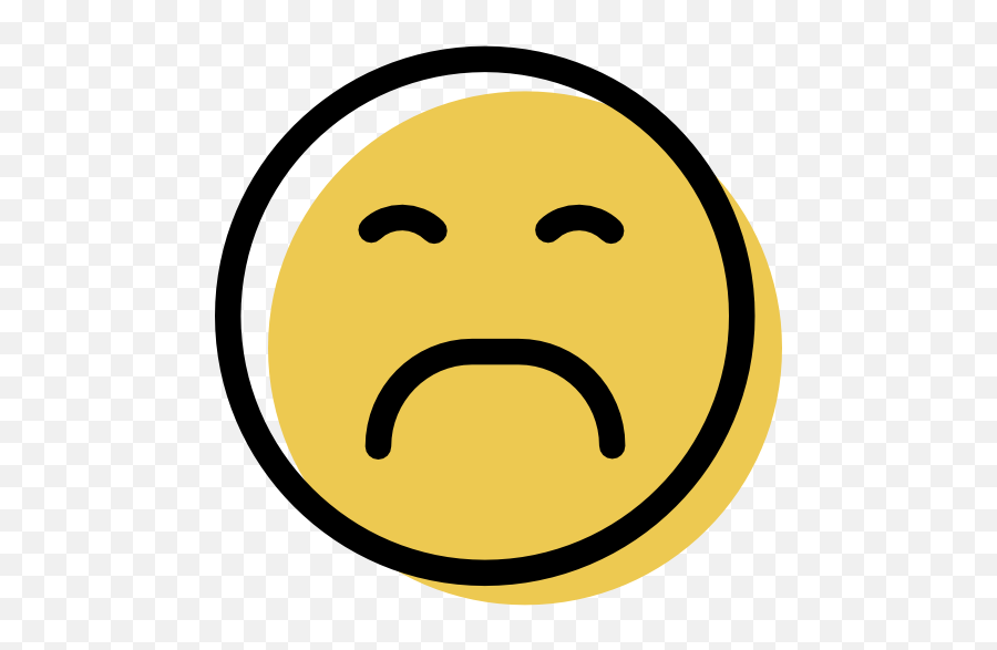 Sad Face Emoticon Emotion Feelings Icon - Happy Face Icon Png Emoji,Frown Face Emoticon