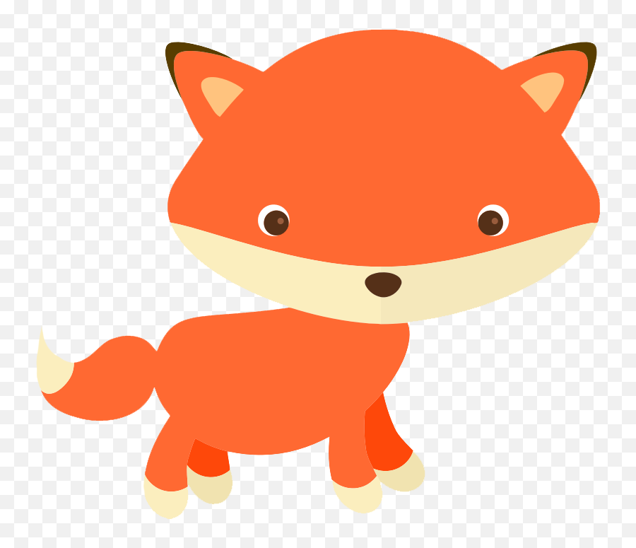 Free Cute Fox Clip Art - Transparent Background Animal Clipart Emoji ...