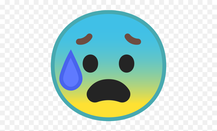 Anxious Face With Sweat Emoji - Emoji De Ansiedad,Sweating Emoji