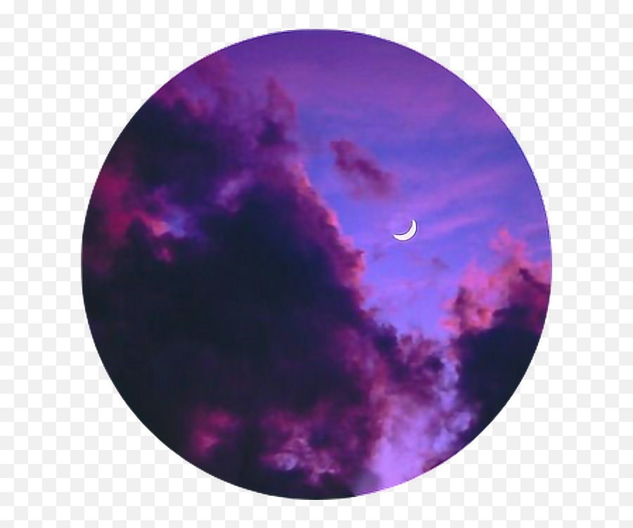 Pin - Dark Clouds With Moon Emoji,Purple Moon Emoji