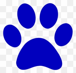 Bobcat Paw Print Clip Art - Blue Paw Print Logo Emoji,Tiger Bear Paw Prints Emoji
