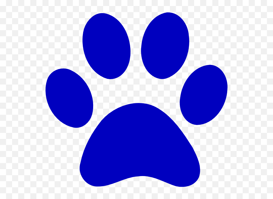 Bobcat Paw Print Clip Art - Blue Paw Print Logo Emoji,Tiger Bear Paw Prints Emoji