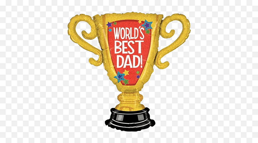 Shop 33 Worlds Best Dad Trophy Fathers Day Balloon - Worlds Best Dad Trophy Emoji,Trophy Emoji