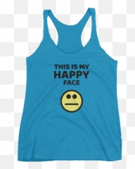 Triblend Racerback Tank - Sleeveless Shirt Emoji