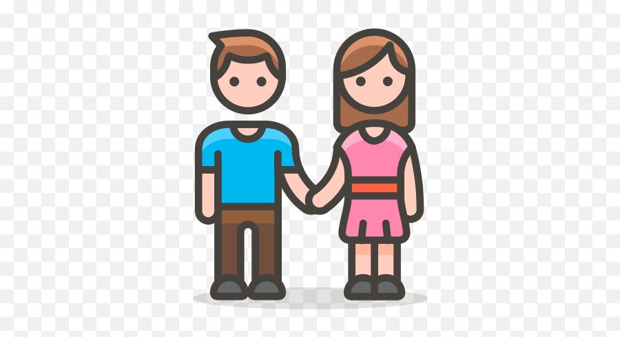 Hands Free Icon Of 780 Free Vector Emoji - Two Cartoon People Holding Hands,Man And Woman Holding Hands Emoji