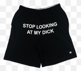Stop Looking At My Dick Shorts U2013 Pizzaslime - Znak Drogowy Stop Emoji,Boy Emoji Joggers