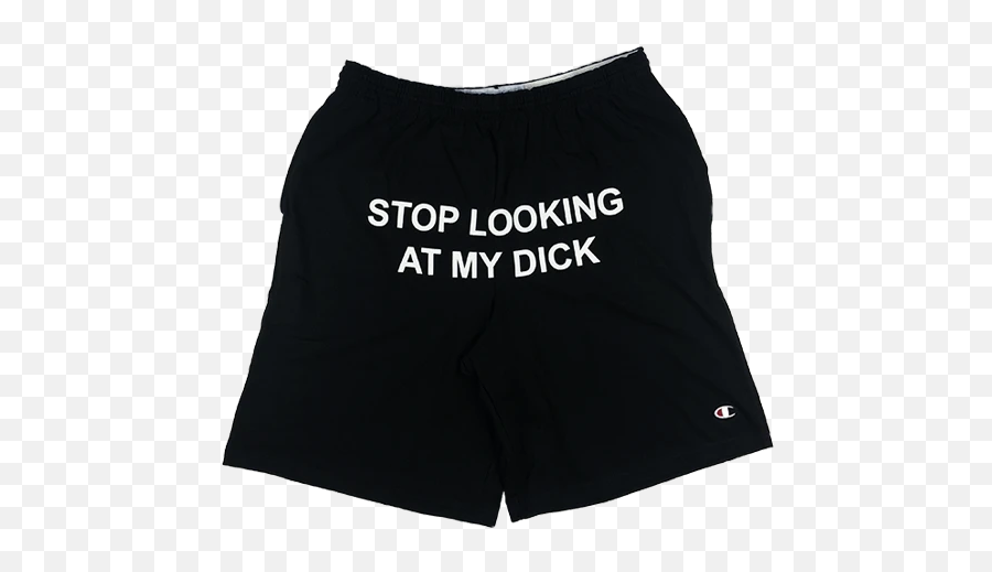 Stop Looking At My Dick Shorts U2013 Pizzaslime - Znak Drogowy Stop Emoji,Boy Emoji Joggers