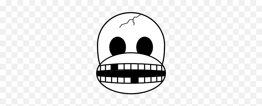 Cracked Skull - Black And White Monkey Clipart Emoji,Emojis