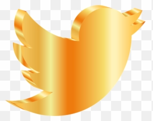Twitter Social Media - Gold Logo Png Emoji