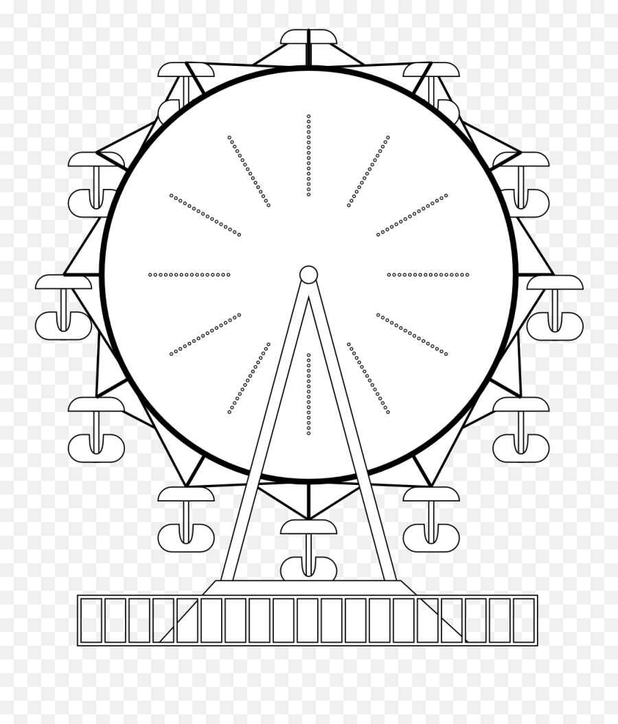 Wheel Clipart Ferris Wheel Wheel Ferris Wheel Transparent - White Ferris Wheel Clipart Emoji,Ferris Wheel Emoji