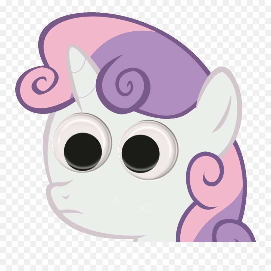 Design A Footer For The - Mlp Sweetie Belle Stare Emoji,Animated Eye Roll Emoticon