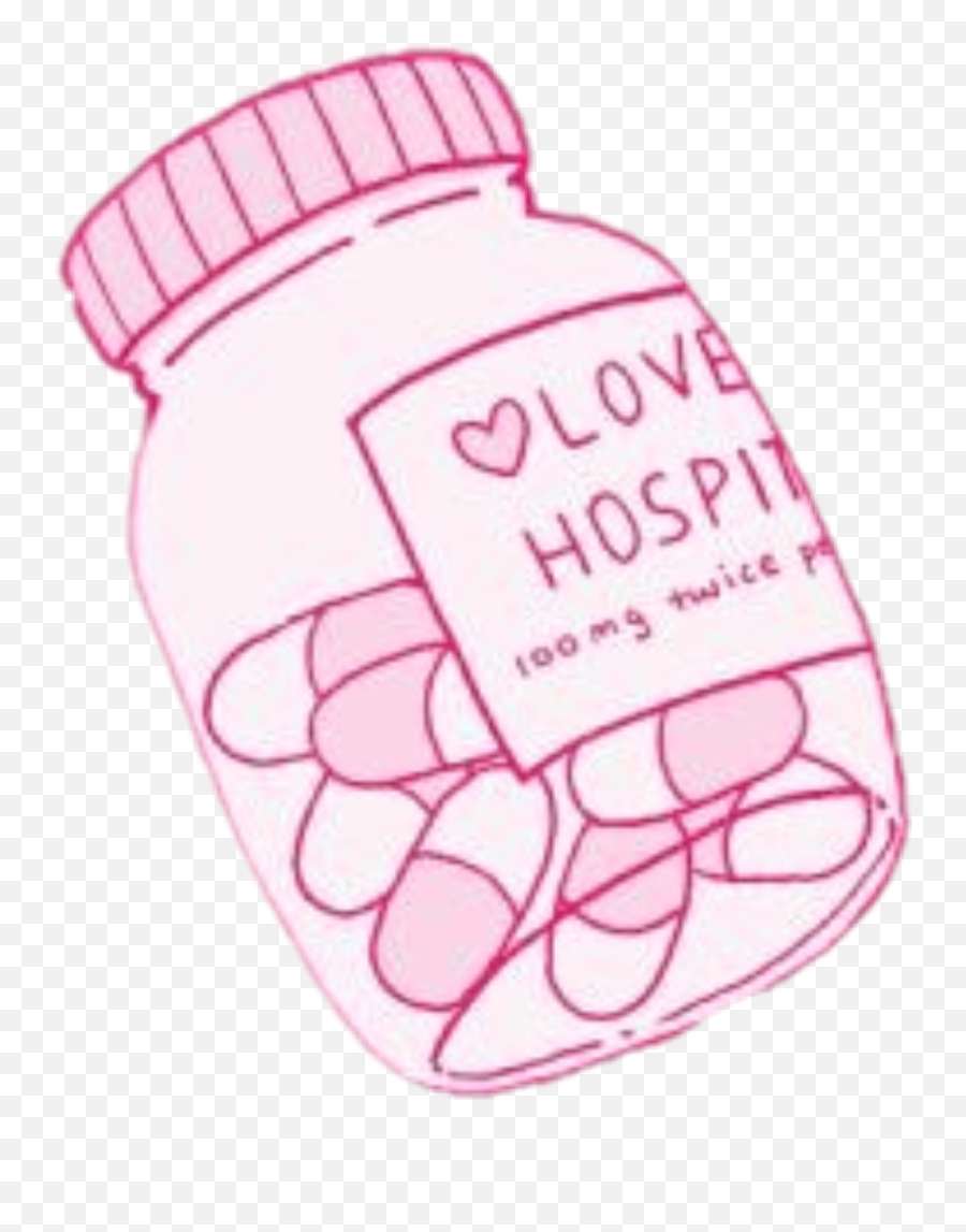 Love Lovehospital Pills Pink Aesthetic Tumblr Polarfoxi - Aesthetic Pills Png Emoji,Pill Bottle Emoji