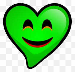 Green Hearts Stickers - Smiley Emoji