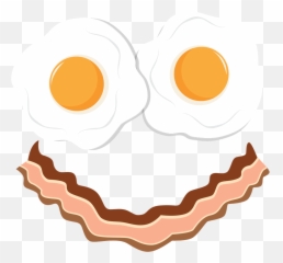 Bacon and Eggs Smile Wall Sticker - Ovo Com Png Emoji