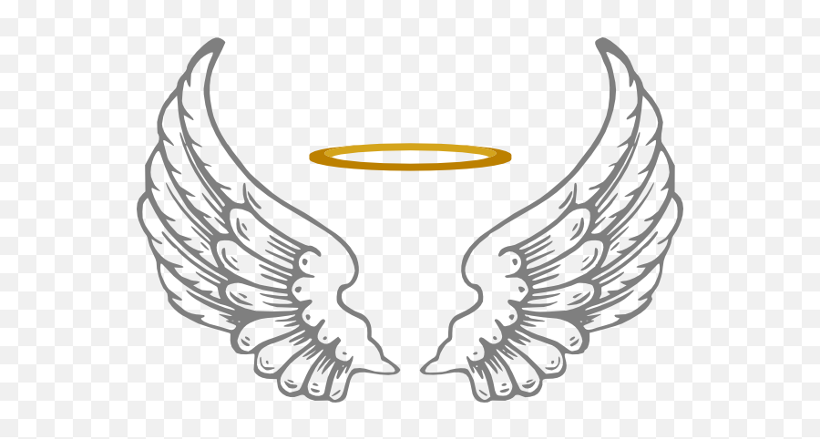 Halo And Wings Clipart - Angel Wings And Halo Png Emoji,Angel Wing Emoji
