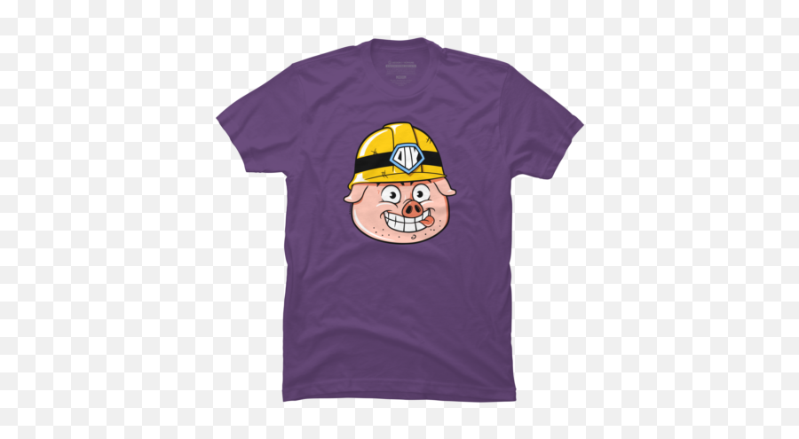 New Purple Pig T - Shirts Tanks And Hoodies Design By Humans Retro Thanos T Shirt Emoji,Piggy Emoticon