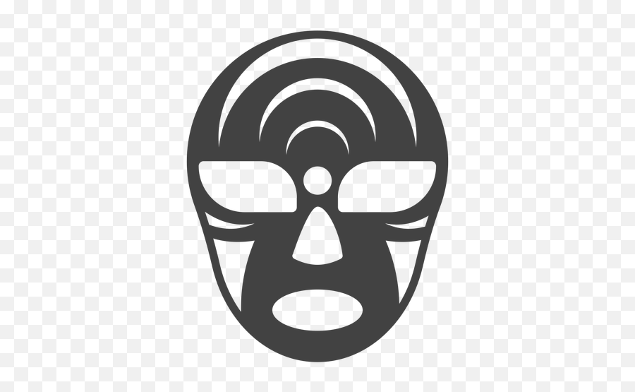 Luchador Mask Crescent Silhouette Detailed - Transparent Png Dot Emoji,Double Chin Emoji