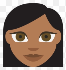 Woman Medium Dark Skin Tone Emoji Emoticon Vector Icon - Brown Hand Raising