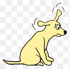 Agitated Cartoon Dog Startled - Cartoon Startled Dog Emoji,Drunk Emoticon