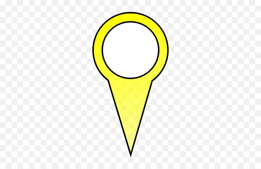 Yellow Pin Vector Image - Circle Emoji,Location Pin Emoji