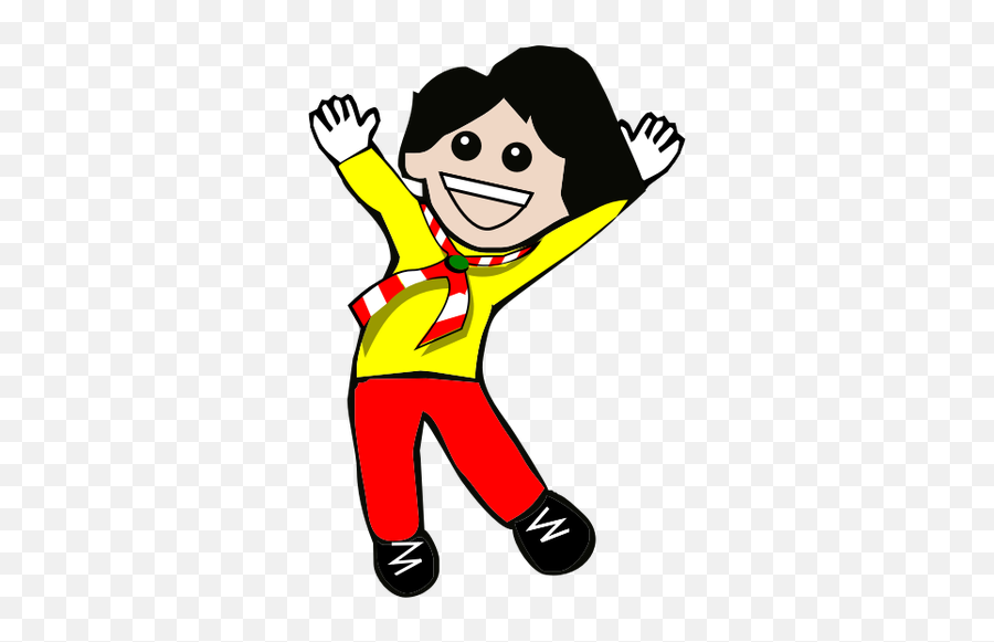 Vector Clip Art Of Happy Kid Jumping - Song Emoji,Party Emoji Transparent