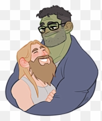 Fat Thor Fanart - Bruce Banner X Thor Fanart Emoji,Thor Emoji