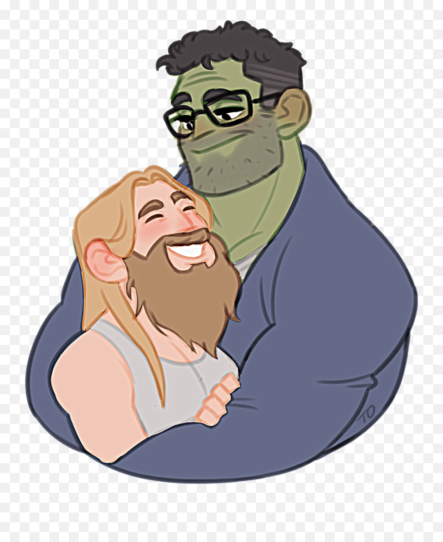 Fat Thor Fanart - Bruce Banner X Thor Fanart Emoji,Thor Emoji