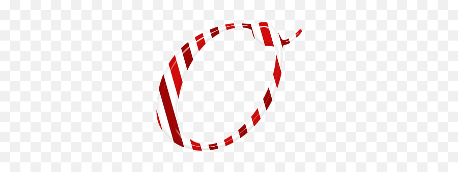 Candycane Letter O Text Candy - Circle Emoji,Candy Cane Emoji