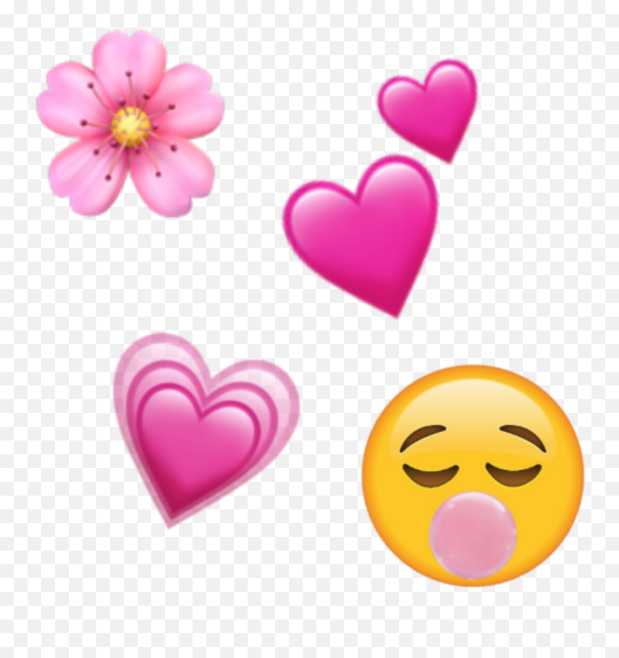 Emoji Pink Sticker Love Bubblegum Hearts - Smiley,Bubblegum Emoji