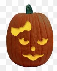 Pumpkin Carving - Girl Face Emoji